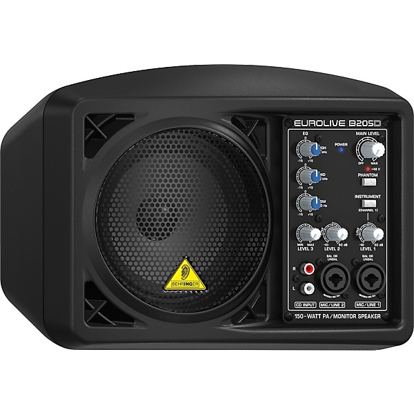 Behringer EUROLIVE B205D 150W Powered Monitor Speaker Black