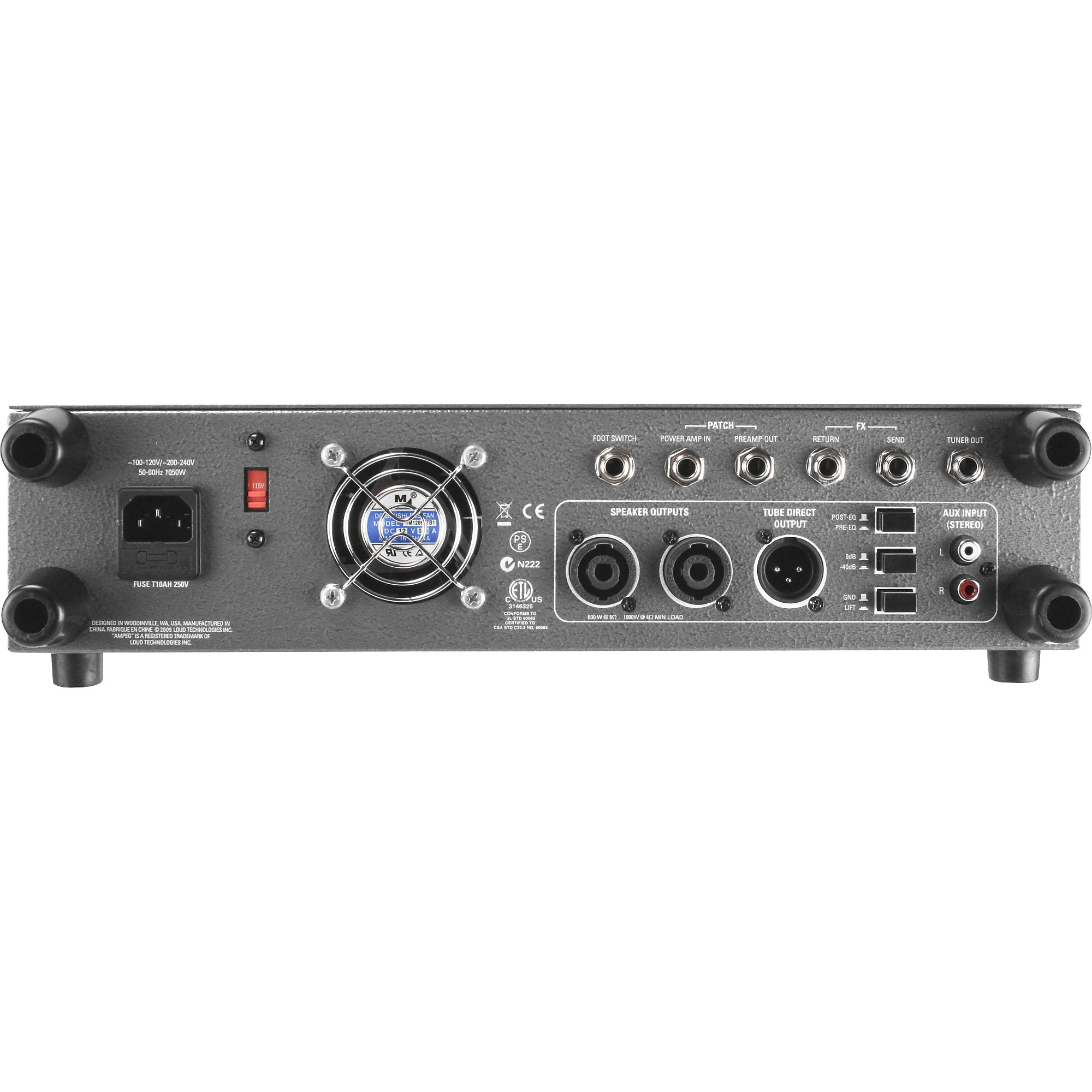 Ampeg SVT-7PRO 1,000W Class-D Bass Amp Head Black