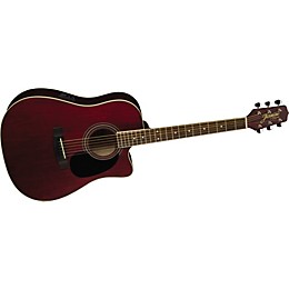 Jasmine ES35C Dreadnought Acoustic-Electric Guitar Wine Red