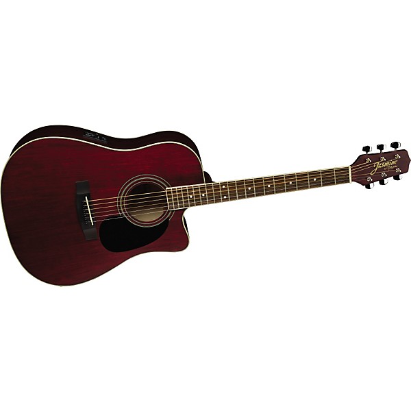 Jasmine ES35C Dreadnought Acoustic-Electric Guitar Wine Red