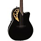 Open Box Ovation Elite TX Mid Depth Cutaway Acoustic-Electric Guitar Level 2 Black 888366021637 thumbnail