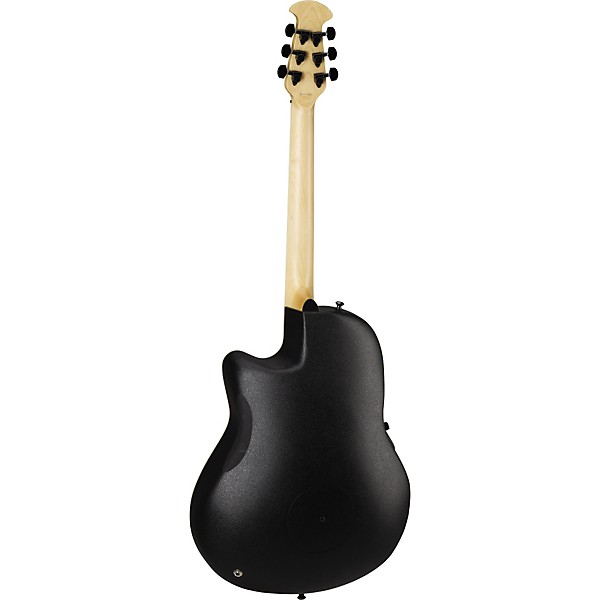 Open Box Ovation Elite TX Mid Depth Cutaway Acoustic-Electric Guitar Level 2 Black 888366021637
