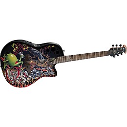 Open Box Ovation Limited-Edition DJ Ashba Demented Acoustic-Electric Guitar Level 1 Bone Yard