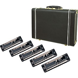 Lee Oskar Harmonica 5-Pack with Case