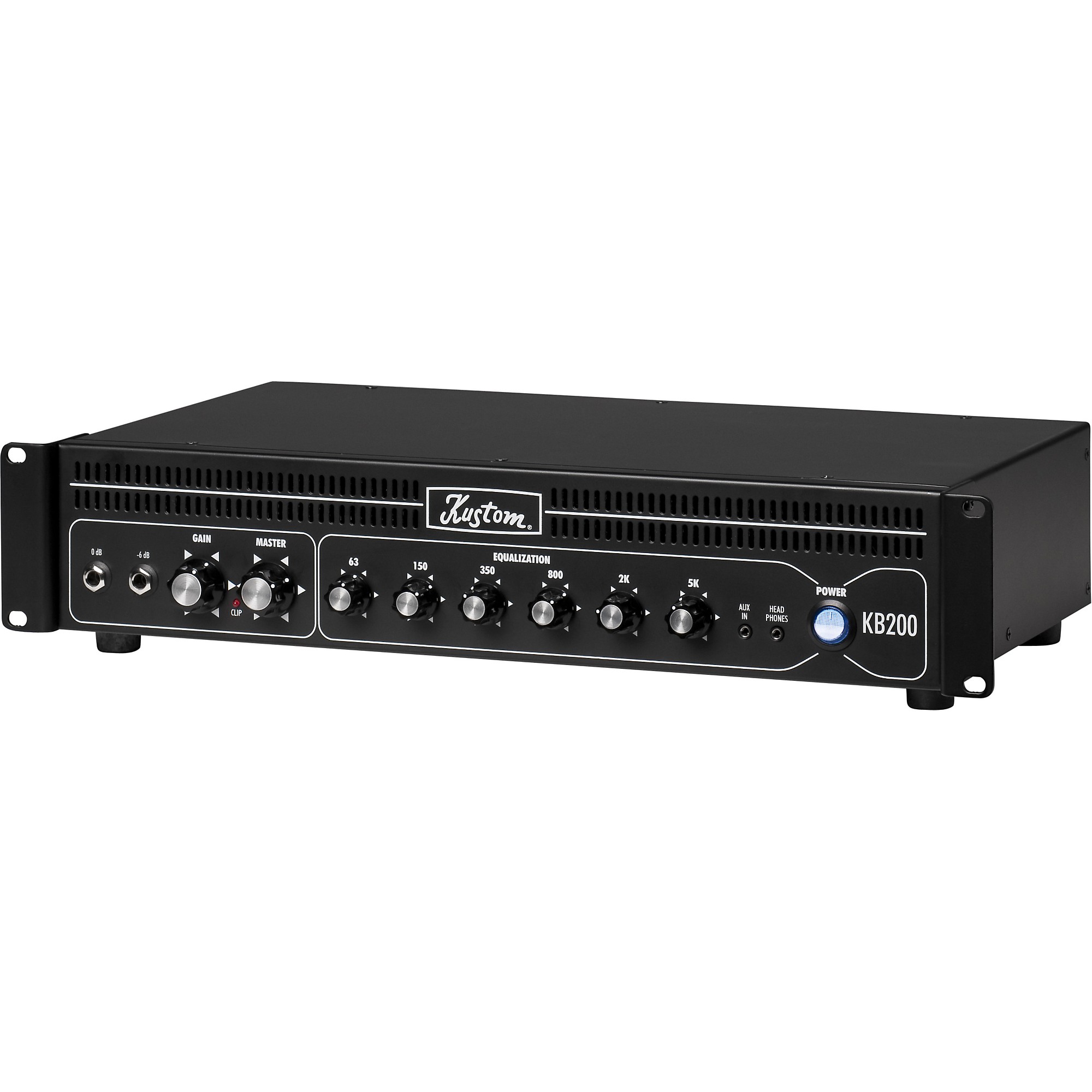 Open Box Kustom KB200HR 200W Rackmount Bass Amp Head Black