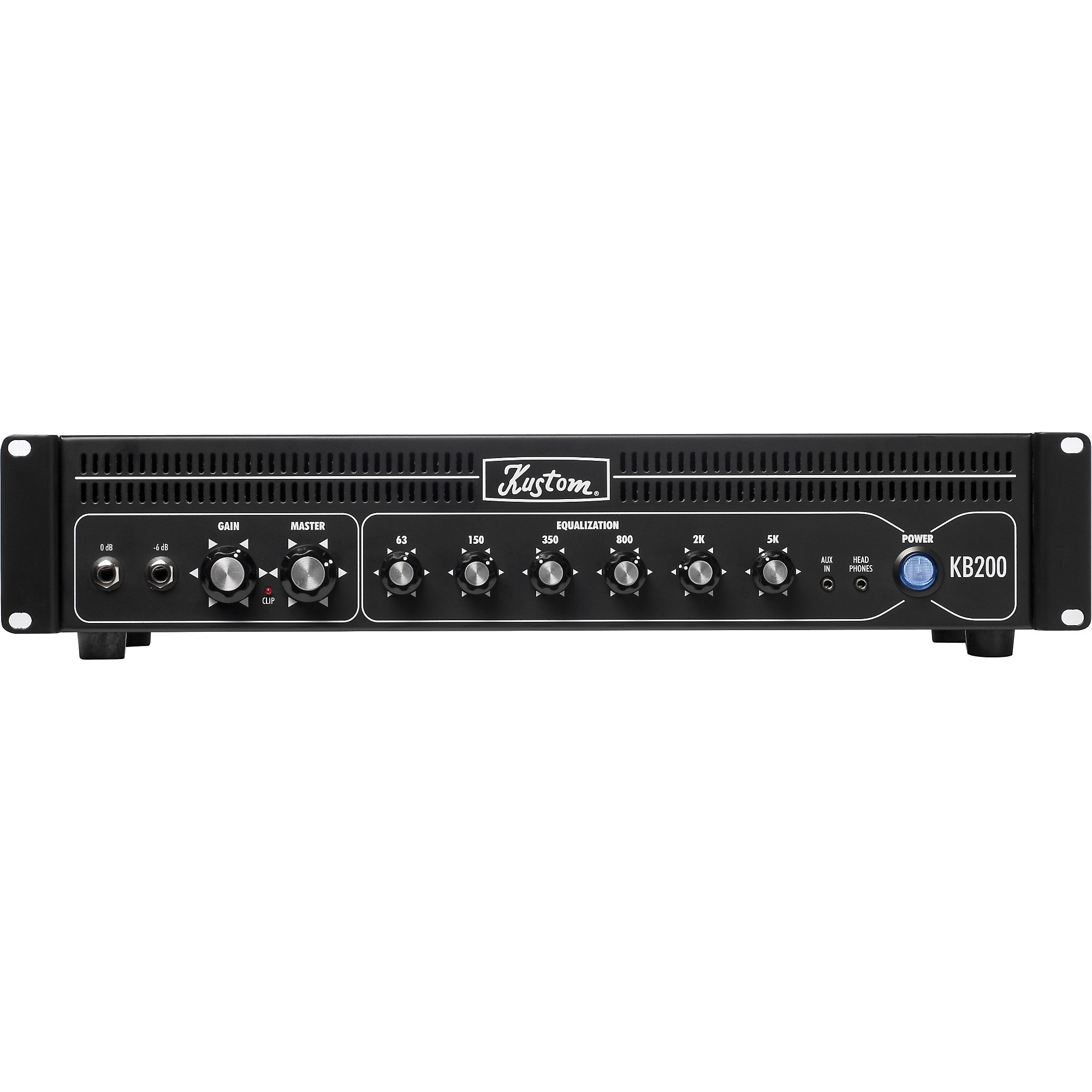 Open Box Kustom KB200HR 200W Rackmount Bass Amp Head Black