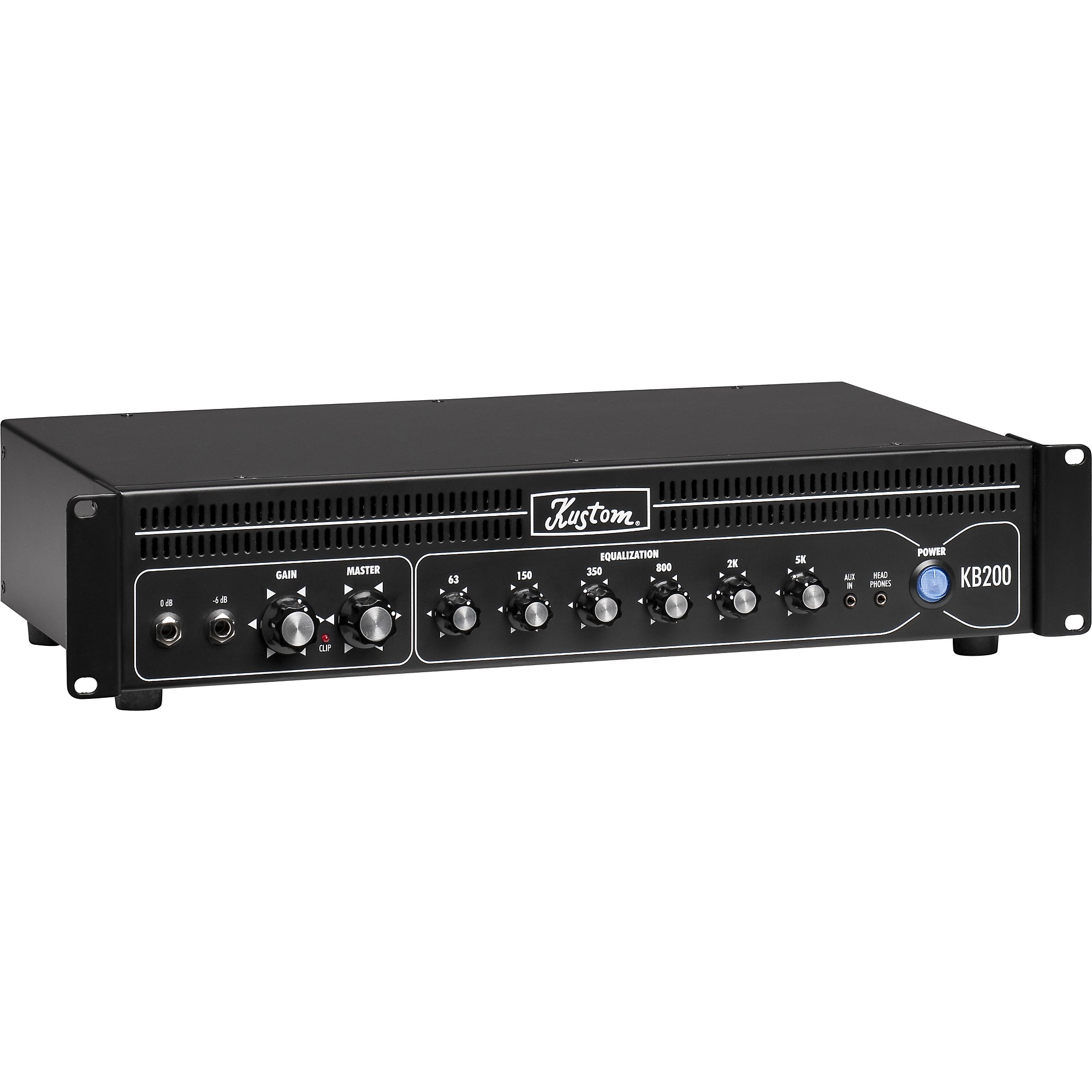 Open Box Kustom KB200HR 200W Rackmount Bass Amp Head Black