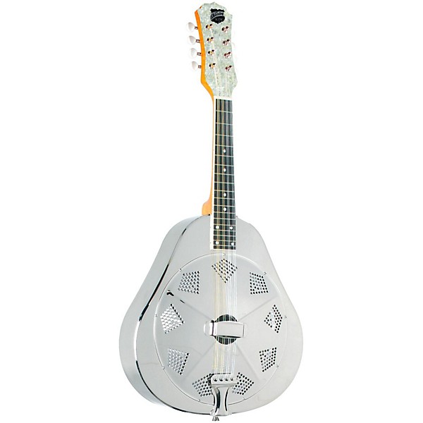 弦楽器 Recording King Mandolin Recording King RA-998 Metal Resonator Mandolin Nickel/Silver