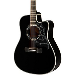 Open Box Epiphone Dave Navarro Signature Model Acoustic-Electric Guitar Level 2 Ebony 888366039595