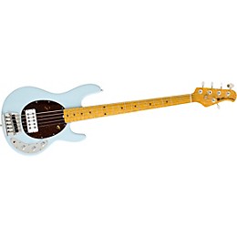 Ernie Ball Music Man Classic Stingray 5 Electric Bass Guitar Powder Blue Maple Fretboard with Birdseye Maple Neck