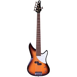 MTD Kingston CRB 5-String Maple Fingerboard Electric Bass Guitar Transparent Black Rosewood Fingerboard