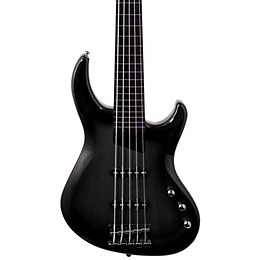 MTD Kingston Saratoga 4-String Fretless Electric Bass Guitar Transparent Black Ebony Fingerboard