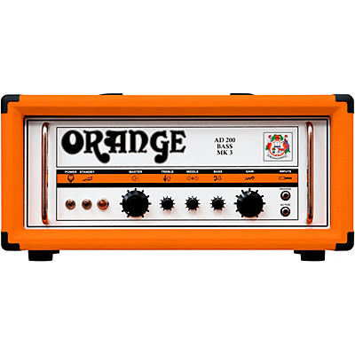 Orange Amplifiers Ad Series Ad200b 200W Tube Bass Amp Head Orange for sale