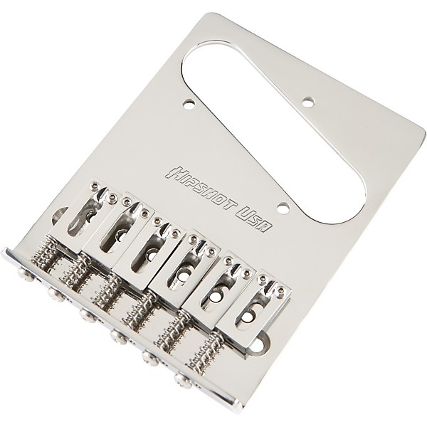 Open Box Hipshot Stainless Steel Tele Bridge 4-Hole Mount with Standard Saddles Level 2 Chrome 888365518510