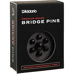 D'Addario Ebony Bridge/End Pin Set Ebony