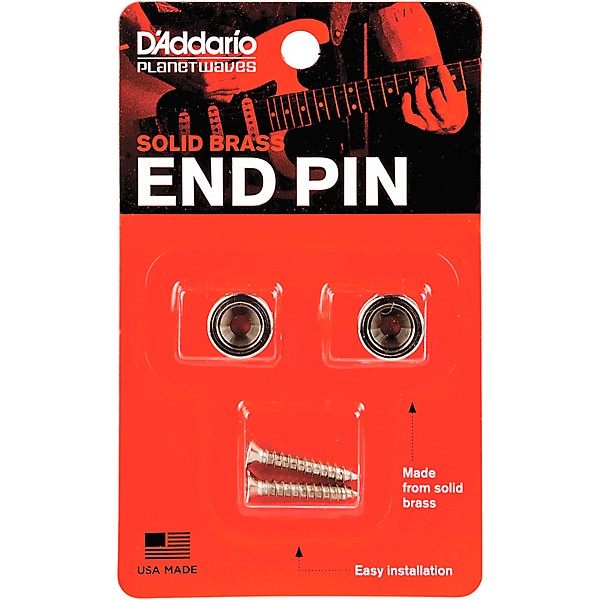 D'Addario Metal Guitar Strap Buttons Chrome