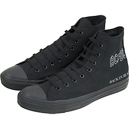 Open Box Converse Chuck Taylor All Star AC/DC Back In Black Hi-Top Sneakers Level 1 9
