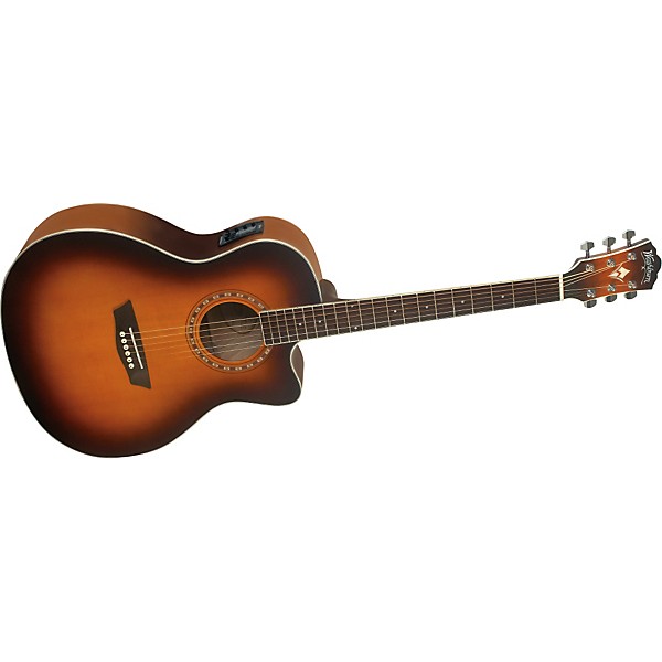 washburn tobacco sunburst Washburn WG 7SCEA Grand Auditorium Cutaway Acoustic-Electric Guitar Tobacco  Sunburst