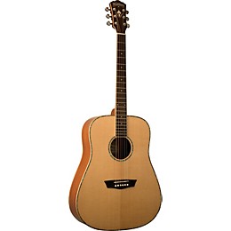Washburn WD15S Solid Sitka Spruce Top Acoustic Dreadnought Mahogany Guitar Natural