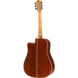 Washburn WD15SCE Solid Sitka Spruce Top Acoustic Cutaway Electric Dreadnought Mahogany Guitar with Fishman Preamp And Tuner Natural