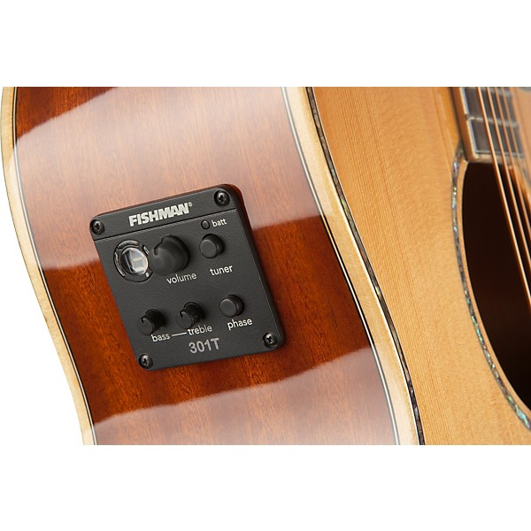 Washburn WG16SCE Solid Cedar Top Acoustic Cutaway Electric Grand Auditorium Mahogany Guitar with Fishman Preamp And Tuner ...