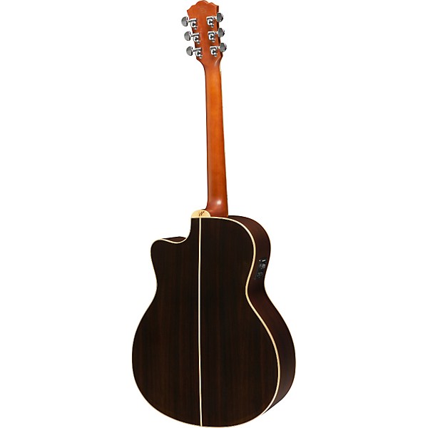 Washburn WG26SCE Solid Cedar Top Acoustic Cutaway Electric Grand Auditorium Rosewood Guitar with Fishman Preamp And Tuner ...