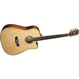 Washburn WD 55SCE Sitka Spruce Top Dreadnought Acoustic-Electric Guitar with Koa Back & Sides Natural