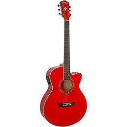 Restock Washburn Festival EA12B Acoustic Electric Mini Jumbo Red