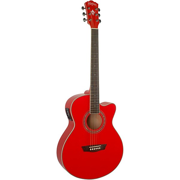 Restock Washburn Festival EA12B Acoustic Electric Mini Jumbo Red