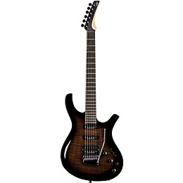 Open Box Parker Guitars DF724 Maxx Fly Flame Top w/ Seymour Duncans and Fishman Piezo Electric Guitar Level 1 Black Burst