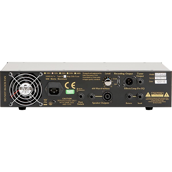 Eden WTB400 400W Bass Amp Head Black | Guitar Center