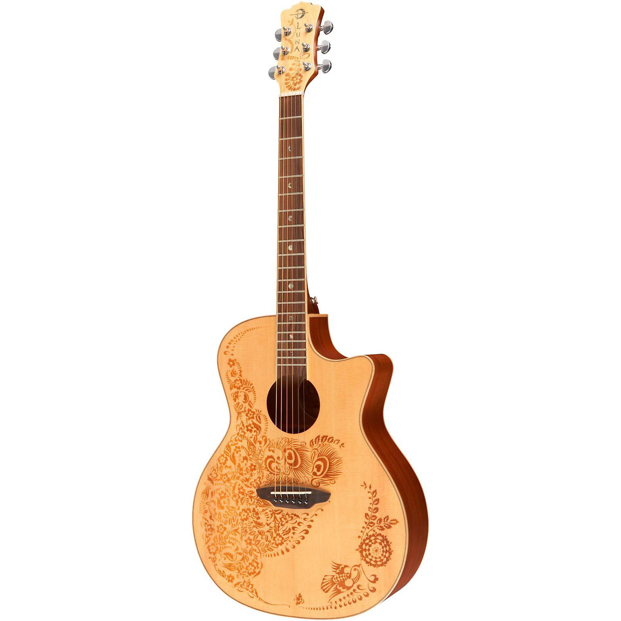 Luna Henna Oasis Spruce Series II Acoustic-Electric Guitar