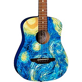 Luna Safari Starry Night 3/4 Size Travel Acoustic Guitar