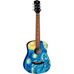 Luna Safari Starry Night 3/4 Size Travel Acoustic Guitar