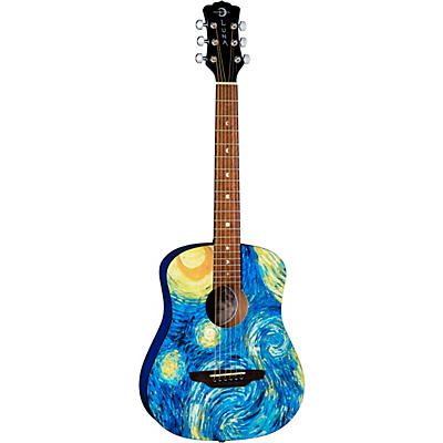 Luna Safari Starry Night 3/4 Size Travel Acoustic Guitar for sale