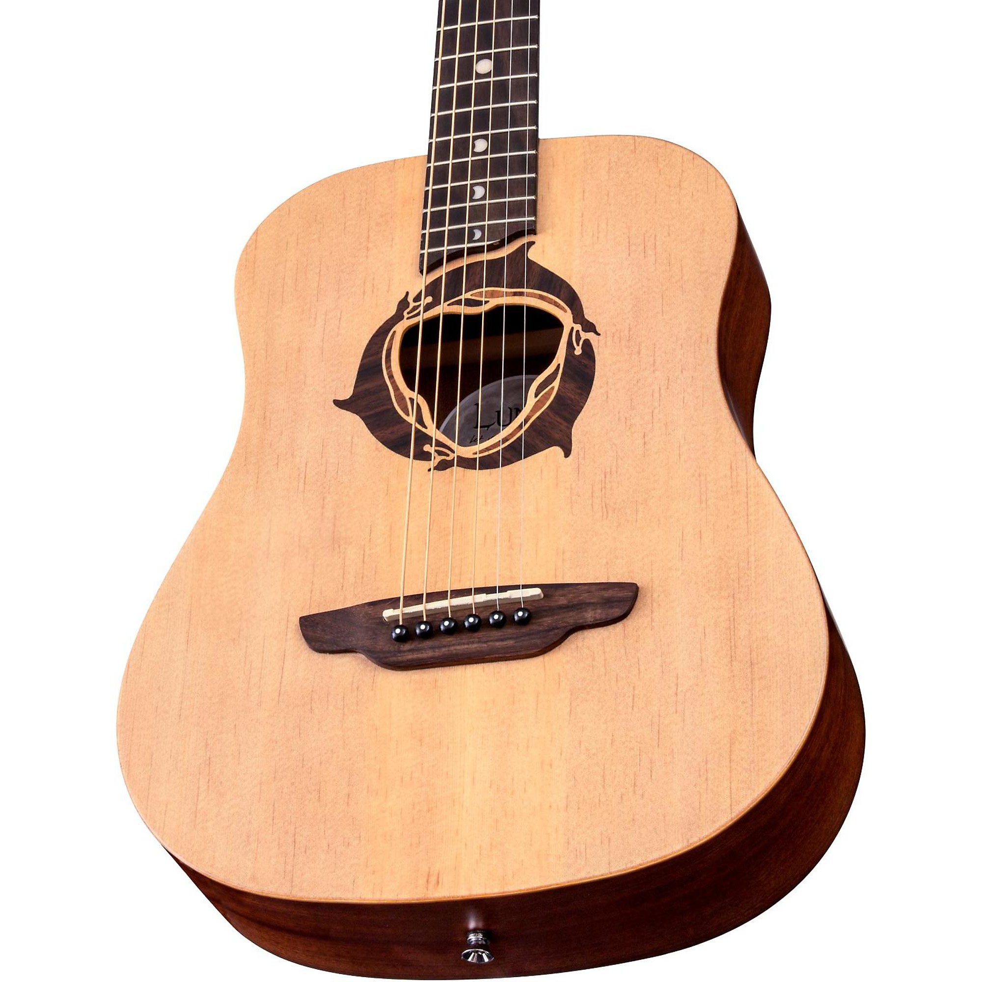 Open Box Luna Safari Dolphin 3/4 Size Travel Acoustic Guitar