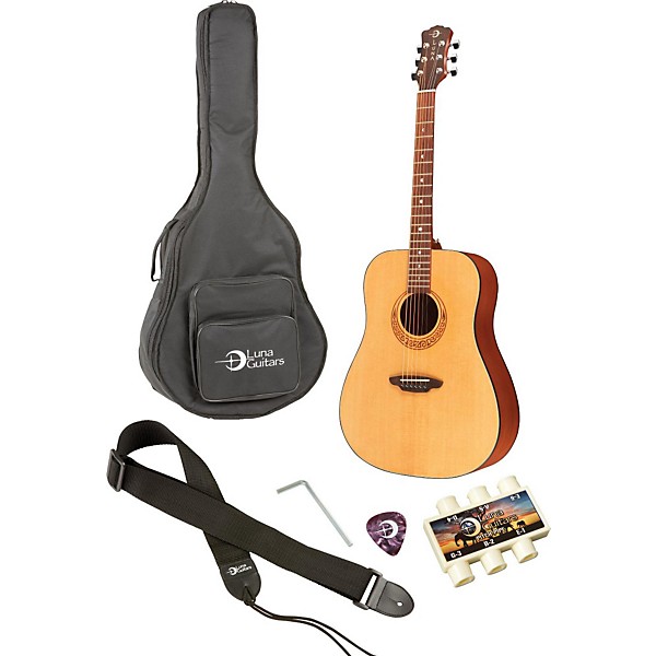 Luna Gypsy Muse Acoustic Guitar Package