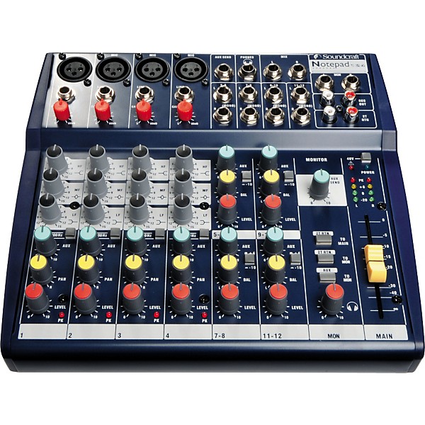 Open Box Soundcraft Notepad 124 Mixer Level 1
