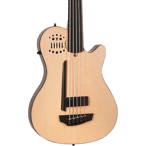 Open Box Godin A5 Ultra Bass Fretless SA 5-String Acoustic-Electric Bass Guitar Level 1 Natural Ebony Fretboard