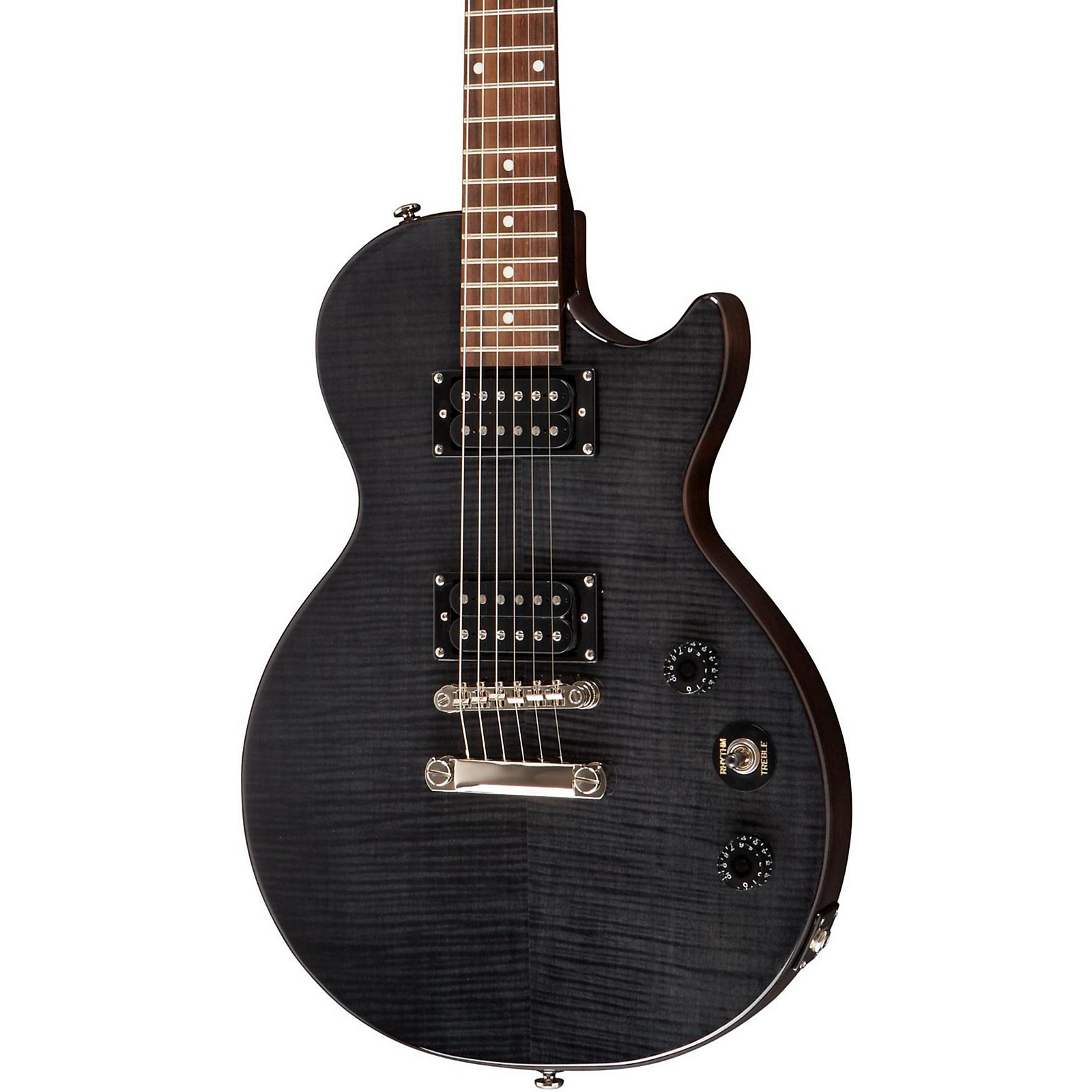 lækage Lade være med privatliv Epiphone Les Paul Special II Plus Top Limited-Edition Electric Guitar  Transparent Black | Guitar Center