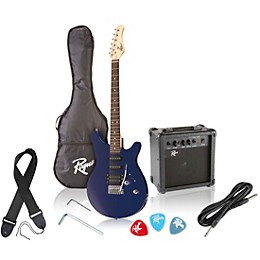 Open Box Rogue Rocketeer Electric Guitar Pack Level 2 Blue 190839245458