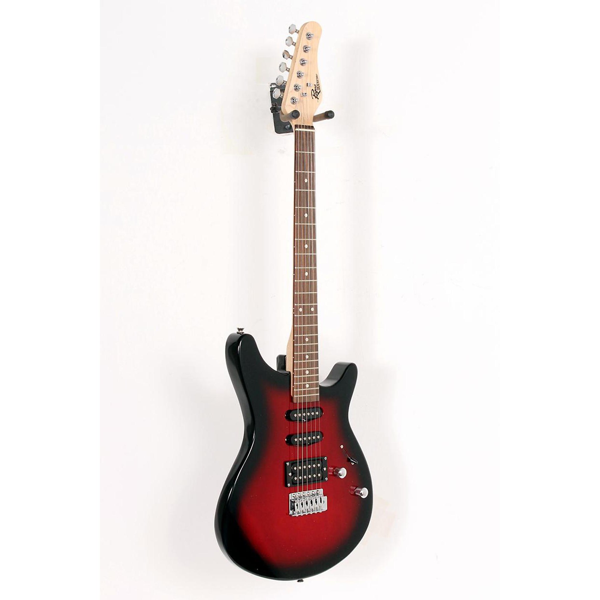 Open Box Rogue Rocketeer Electric Guitar Pack Red Burst