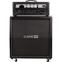 Line 6 Spider Valve HD100 MkII and 412VS Half Stack Black Straight