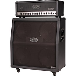 Peavey 6505+ 120W Tube Guitar Amp Head and 240W 4x12 Speaker Cab Half Stack Angled