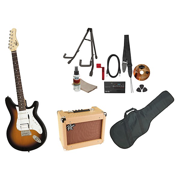 Rogue Rocketeer Deluxe Electric Guitar Pack Vintage Sunburst