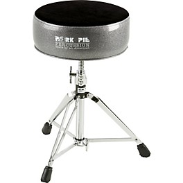 Pork Pie Round Drum Throne Silver Sparkle with Black Swirl Top Pork Pie Round Drum Throne Black Sparkle