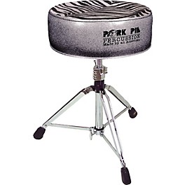 Pork Pie Round Drum Throne Solid Black Pork Pie Round Drum Throne Charcoal Glitter with Zebra Top