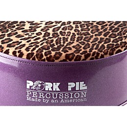 Pork Pie Round Drum Throne - Purple with Leopard Top