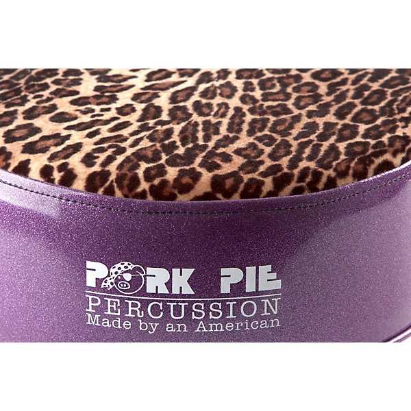 Pork Pie Round Drum Throne - Purple with Leopard Top