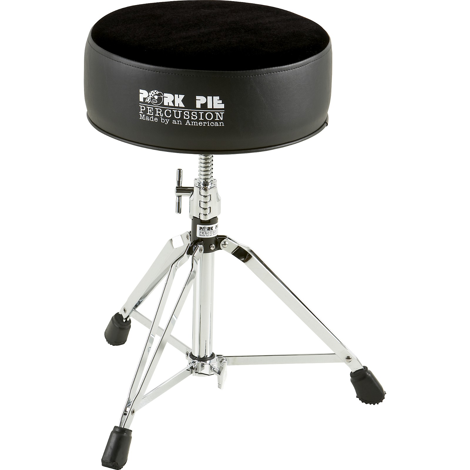 Pork Pie Round Drum Throne Solid Black Guitar Center